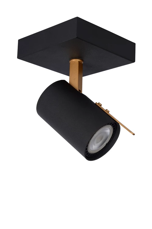 Lucide GRONY - Ceiling spotlight - LED Dim to warm - GU10 - 1x5W 2200K/3000K - Black - turned off